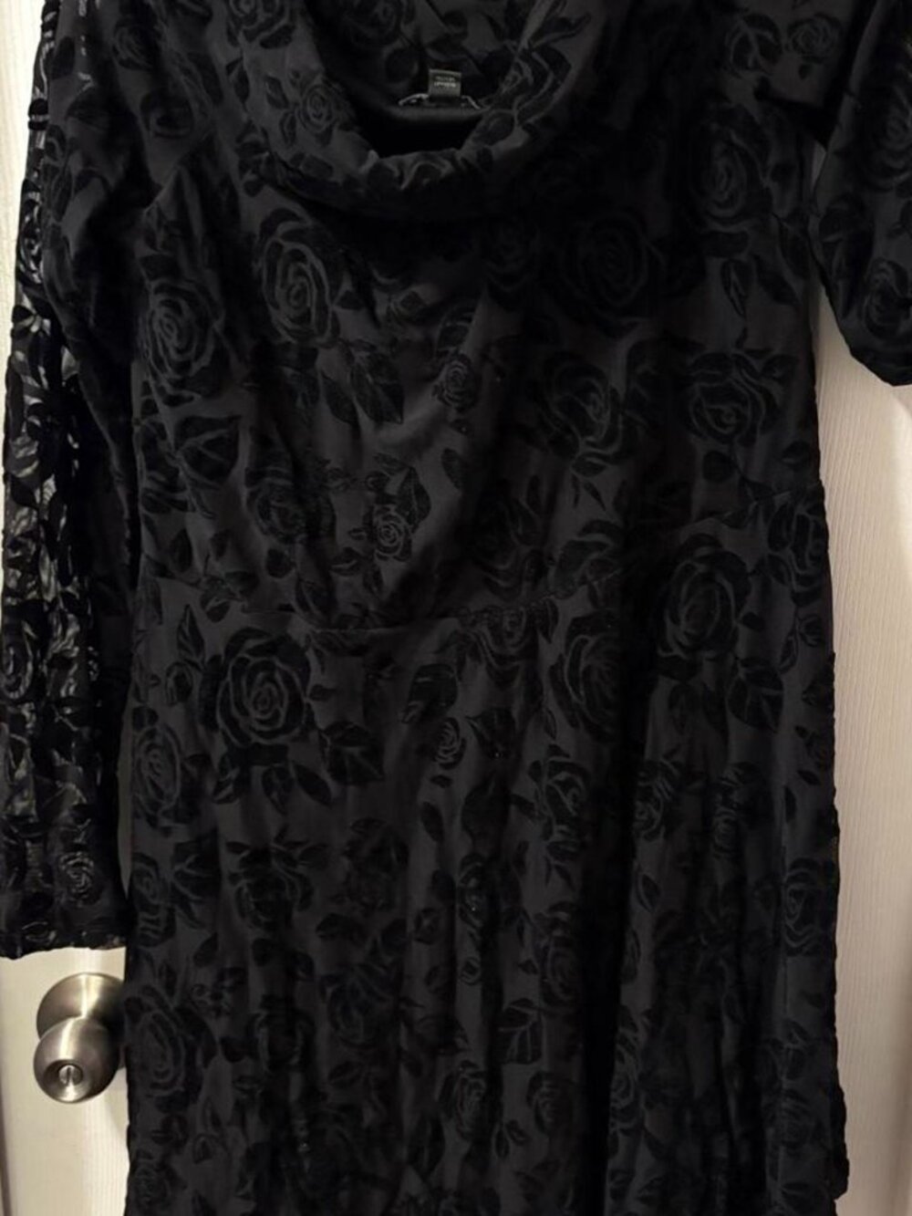 wild fable romantic goth off the shoulder rose dress